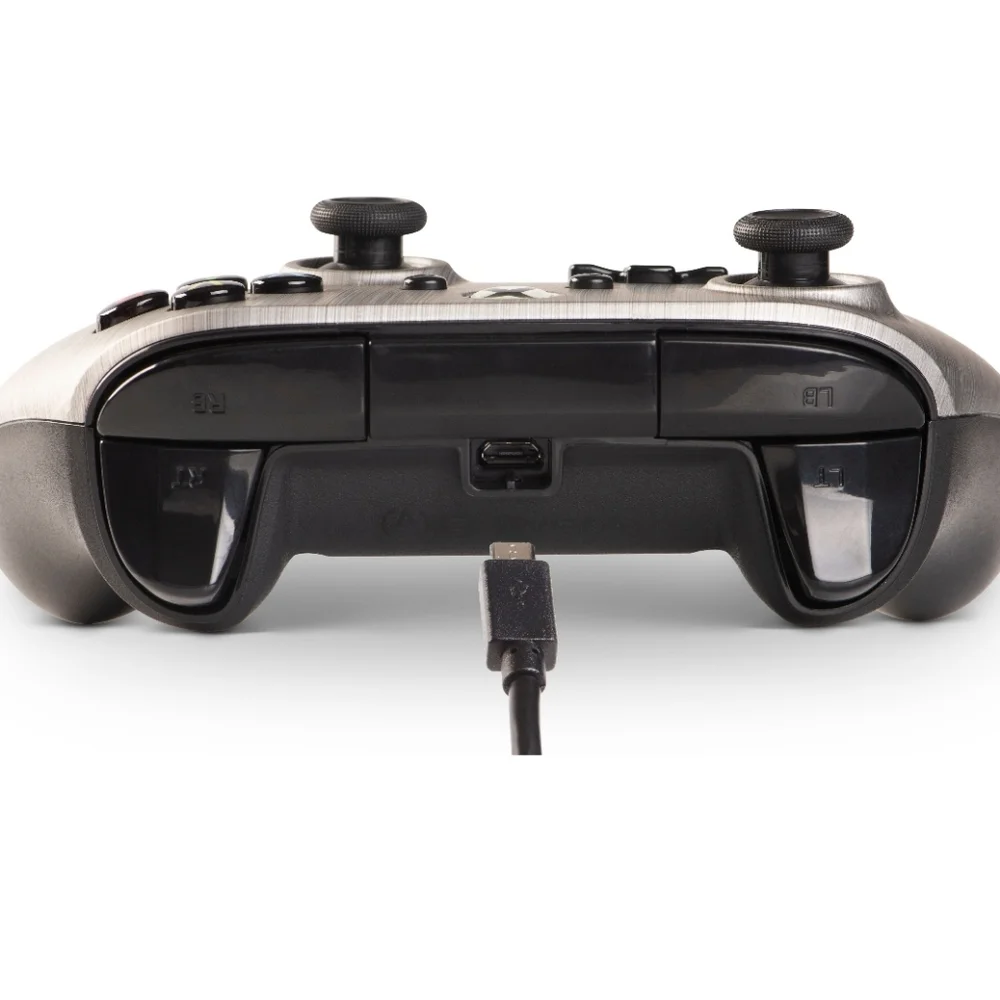 PowerA Enhanced Wired Controller for Xbox One and Windows 10 Brushed Aluminum - Picture 12 of 16